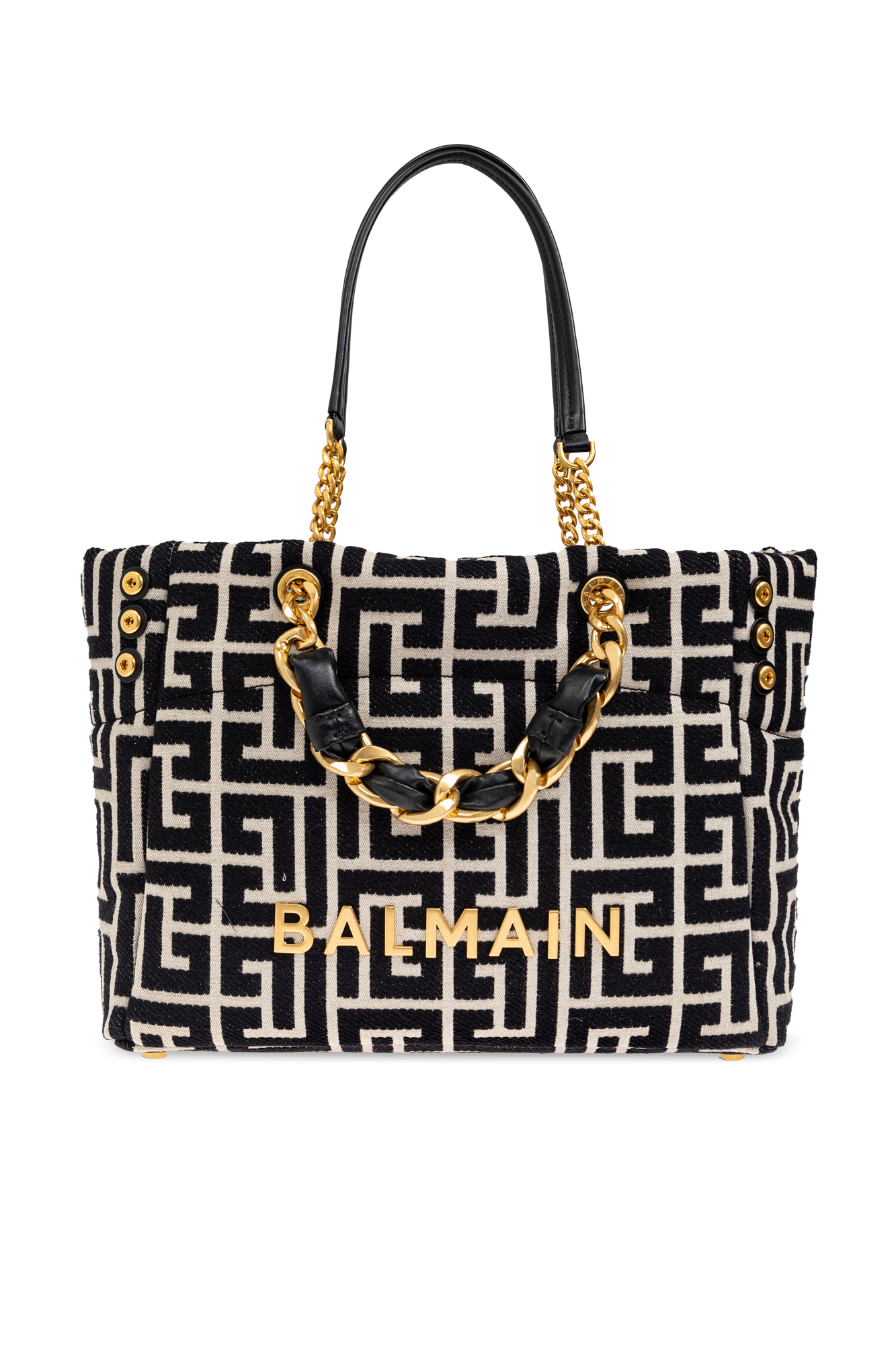 トートバッグ 1945 Soft Sponge Shopper Bag - Balmain - Synthetic - Black Balmain Small 1945 Soft Tote Bag | Black | FARFETCH